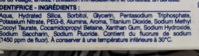 soin Anti-caries - Ingredients - fr