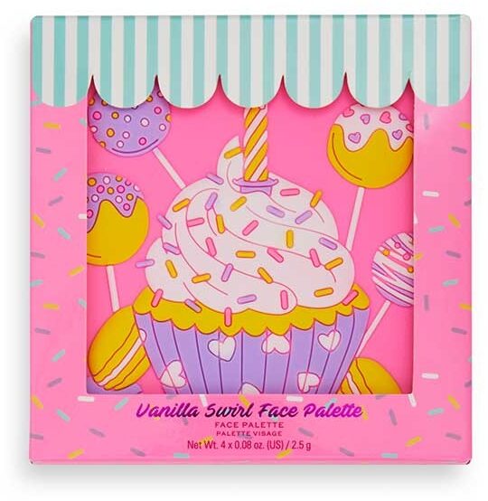 Birthday cake face palette, vanilla swirl - Produit - es