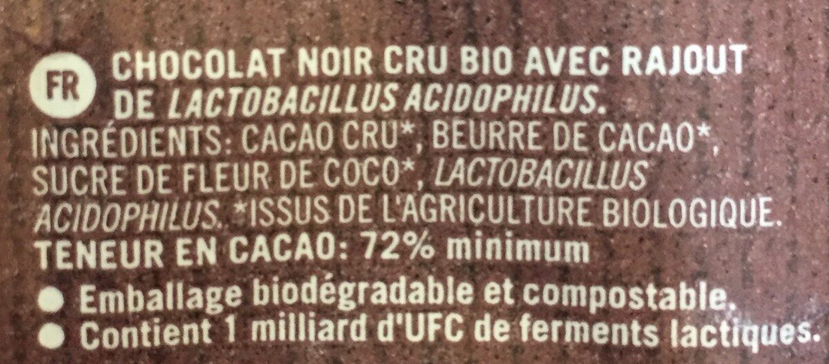Ombar Buttons 72% cacao - Ingrédients - fr