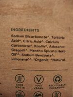 georganics toothpaste tablets - Ingrediencoj - en