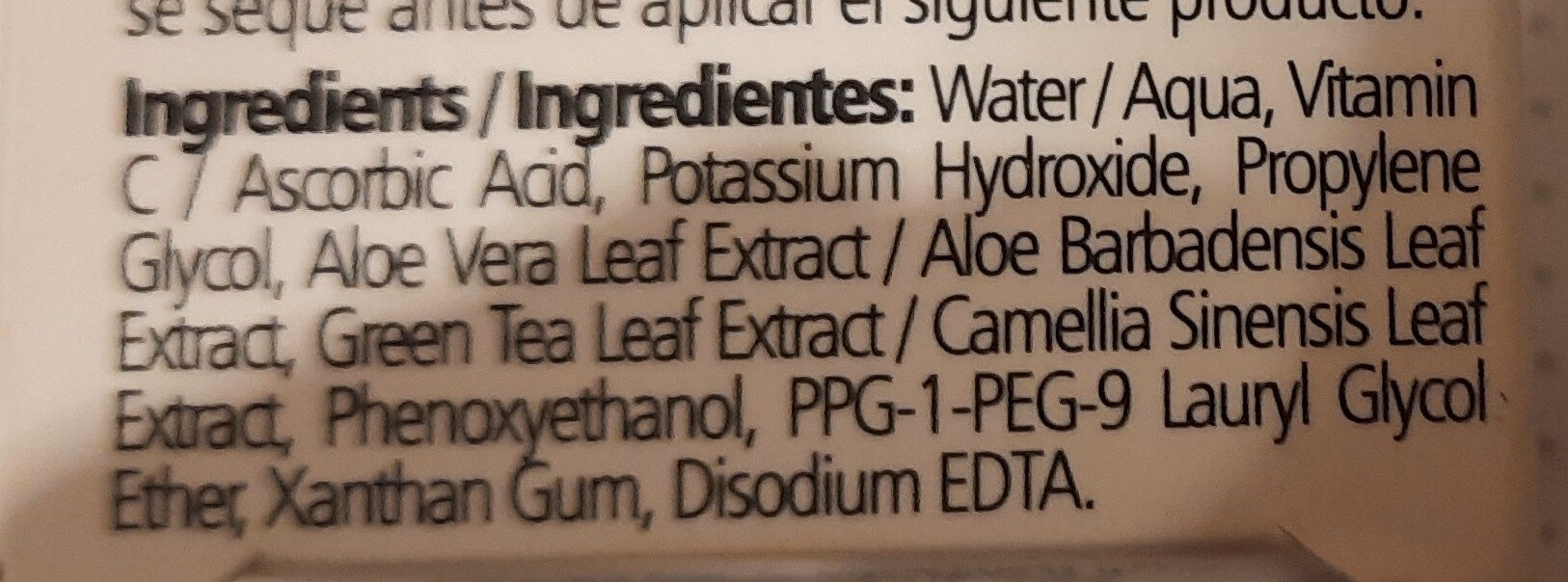 Just Vitamin C 20% - Ingrédients - pl