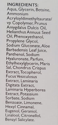 Hyaluronic Face Serum - Ingrédients - en