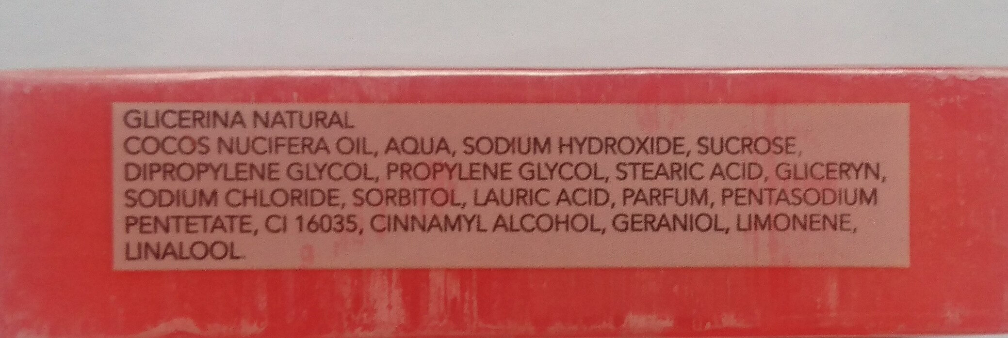 Glicerina Sabonete Natural - Ingredients - en