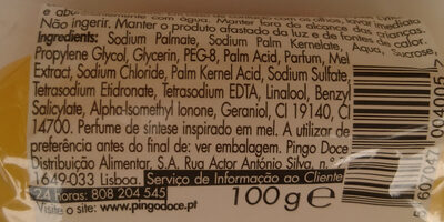 Sabonete glicerina mel - Ingredients