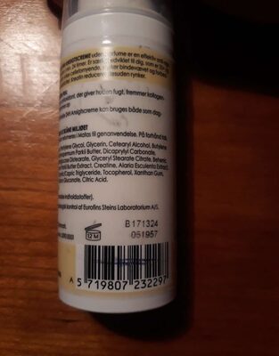Ansigtscreme - Ингредиенты