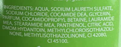Shampooing fortifiant - Ingredients