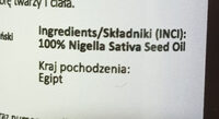 olej z czarnuszki - Složení - pl