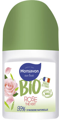 Monsavon Déodorant Bille Bio Senteur Rose soupçon de Thé Vert 50ml - Product