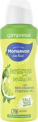 Monsavon Déodorant Femme Spray Compressé Bergamote Très Pétillante 100ml - Produit - fr