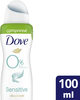 Dove Compressé Déodorant Femme Spray 0 % Sensitive - Tuote