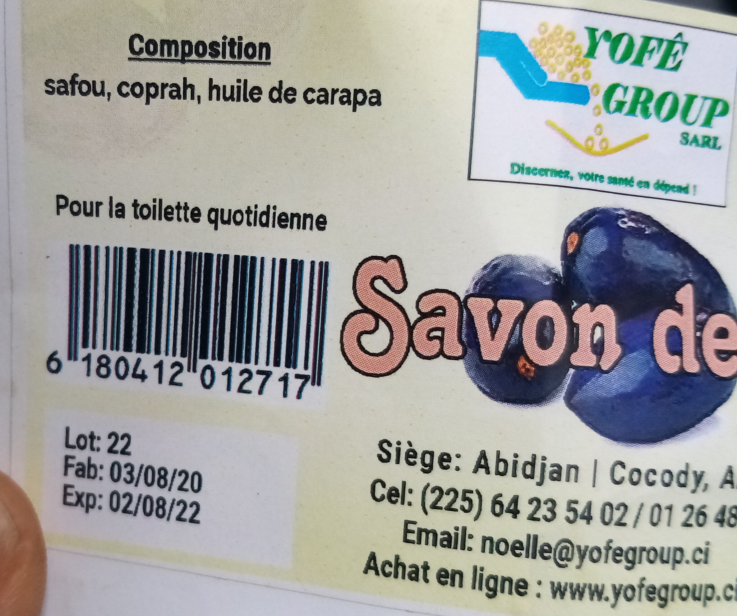 savon de safou - מוצר - fr