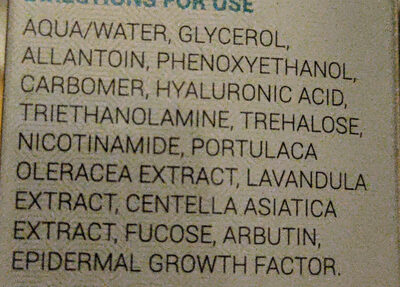 Acne cream - Ingredients
