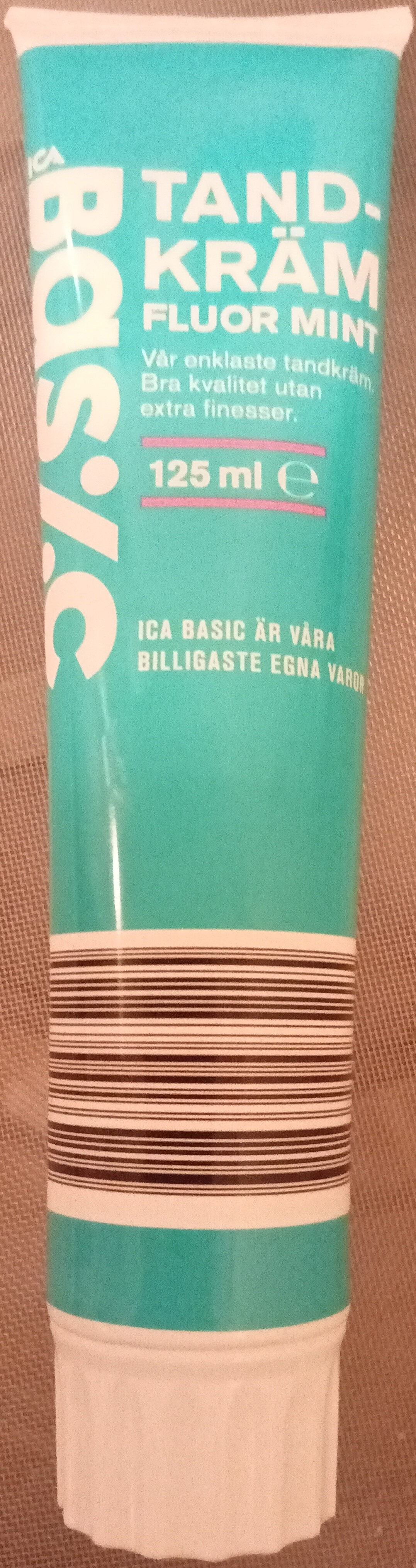 ICA Basic Tandkräm, Fluor mint - Produit - sv
