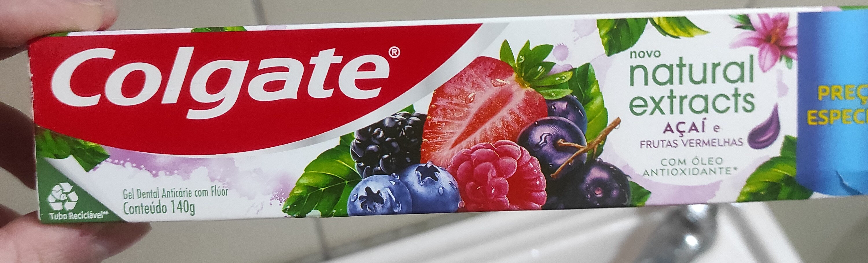 Creme Dental Natural Extracts Açaí e Frutas Vermelhas - Tuote - pt
