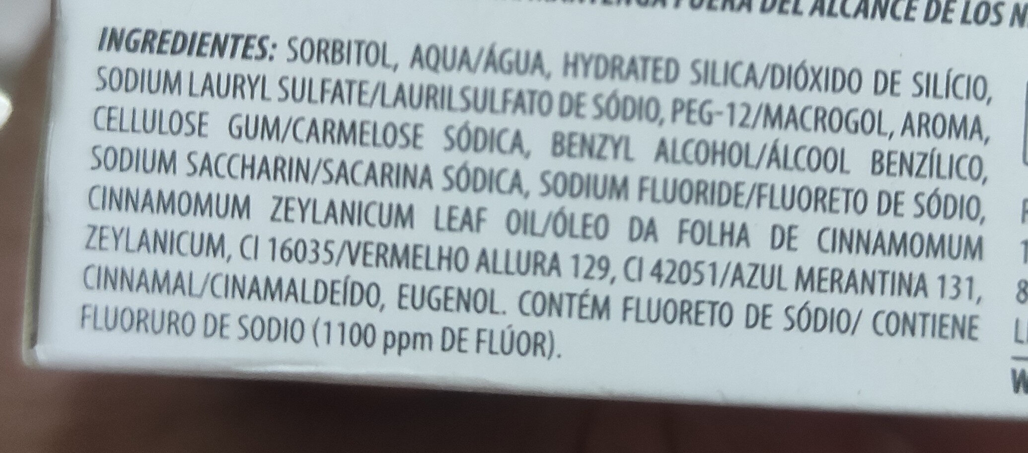 Creme Dental Natural Extracts Açaí e Frutas Vermelhas - Inhaltsstoffe - pt