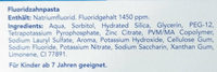 Fluoridzahnpasta - Ingrédients - de