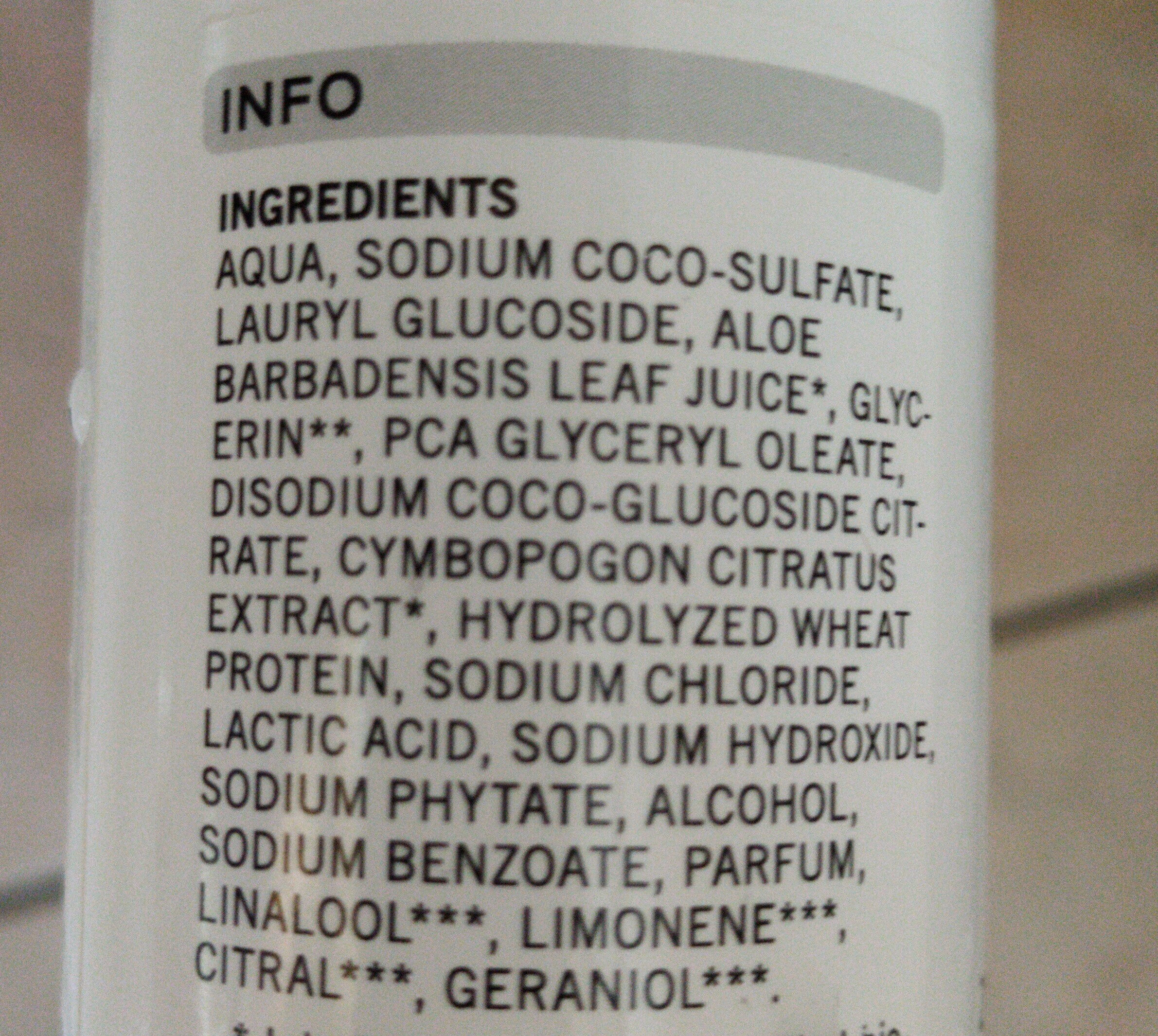 naturaline shampoo - Ingredients - en