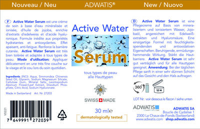 Active Water Serum - Ingredients