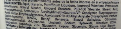 Body lotion - Ingredients