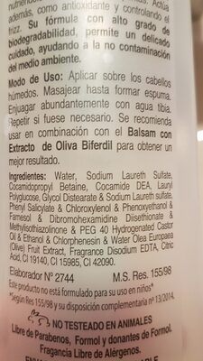 Champú con extracto de oliva, Eco certificado, Bio amigable - 3