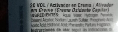 Activador en Crema - Ingredients