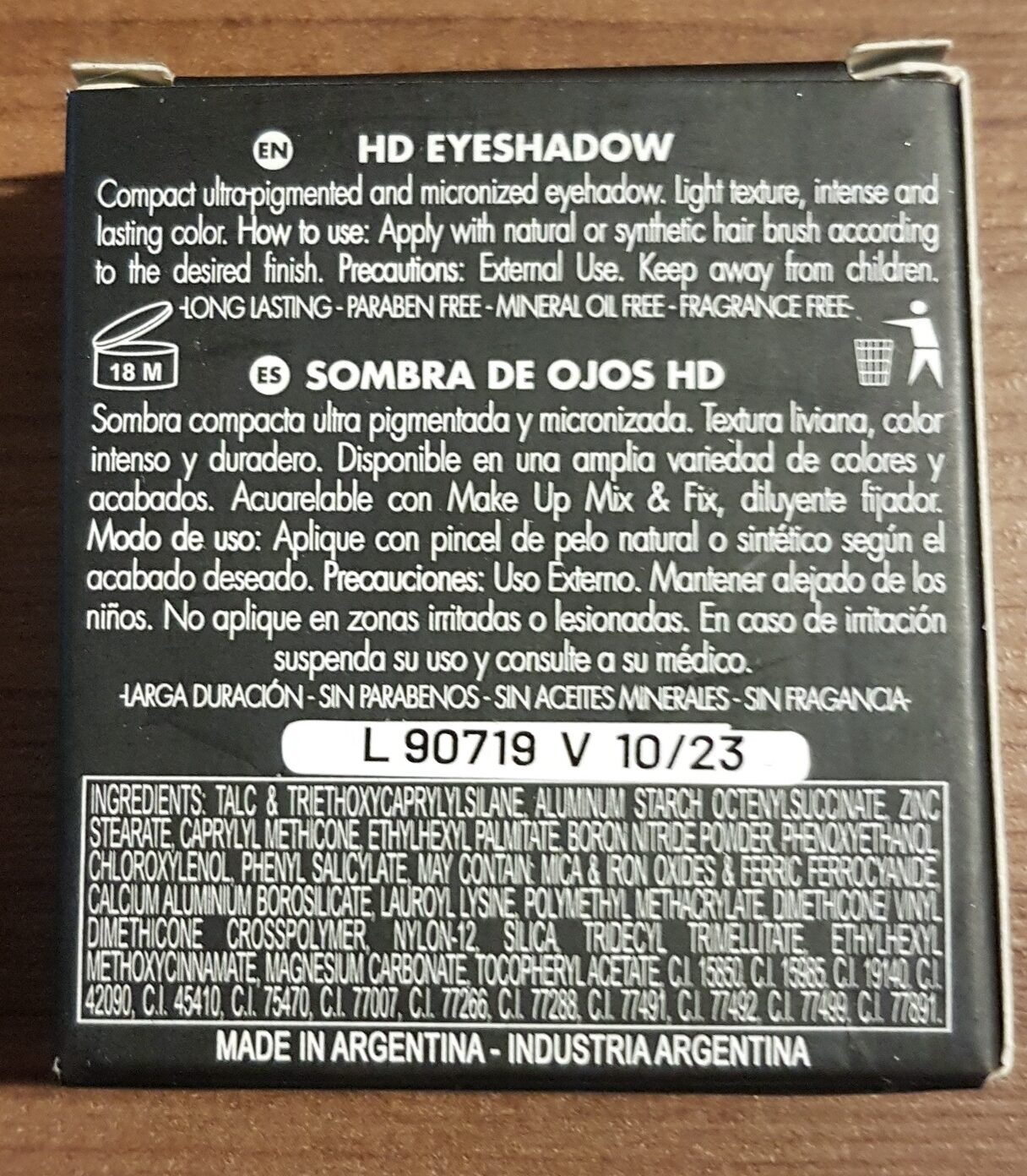 HD Eyeshadow - Ingredients - en