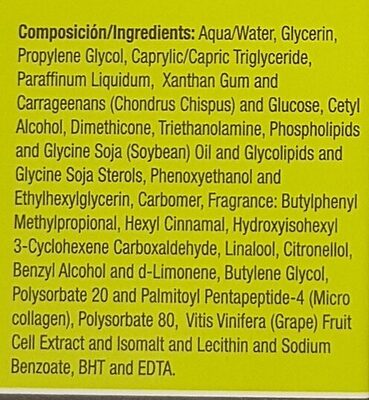 Cell active hidro cream - Ingredients - en
