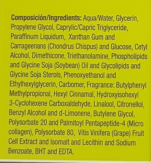 Cell active hidro cream - Ingredientes - es