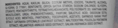 Mascarilla matificante - Ingredients
