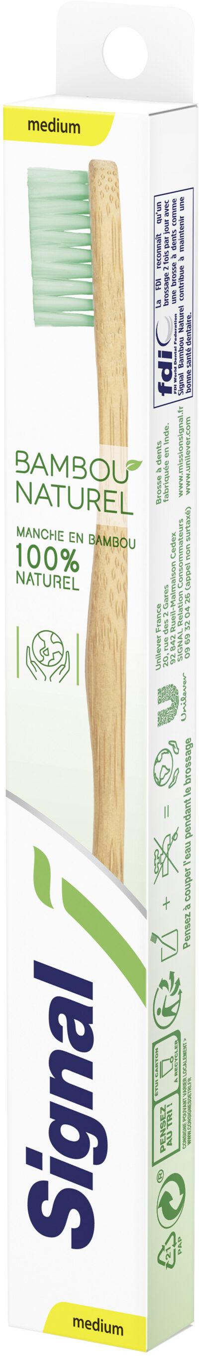 Signal Brosse à Dents Bambou Naturel Medium x1 - Product - fr