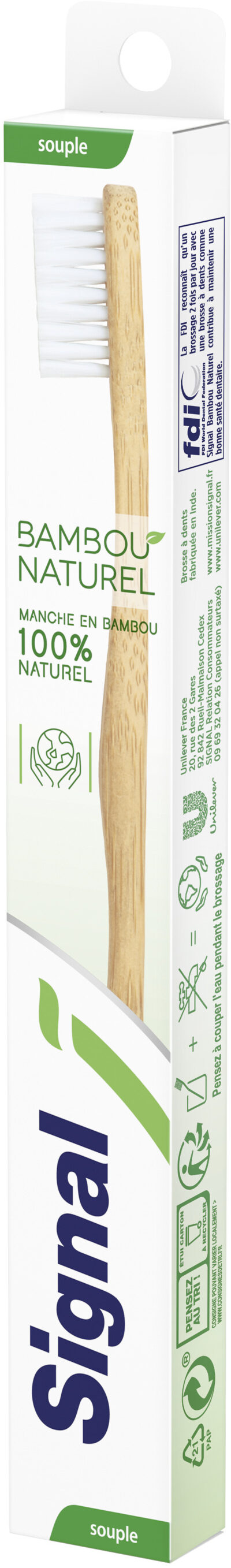 Signal Brosse à Dents Bambou Naturel Souple x1 - Produit - fr