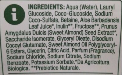 Detergente Delicato - Ingrediencoj