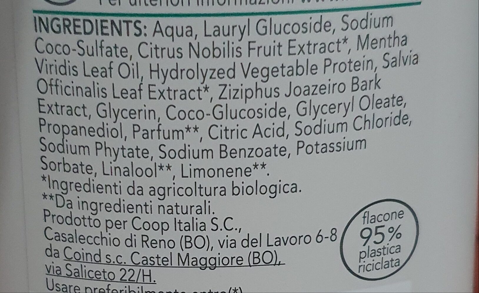 shampoo antiforfora - Ingredients - it