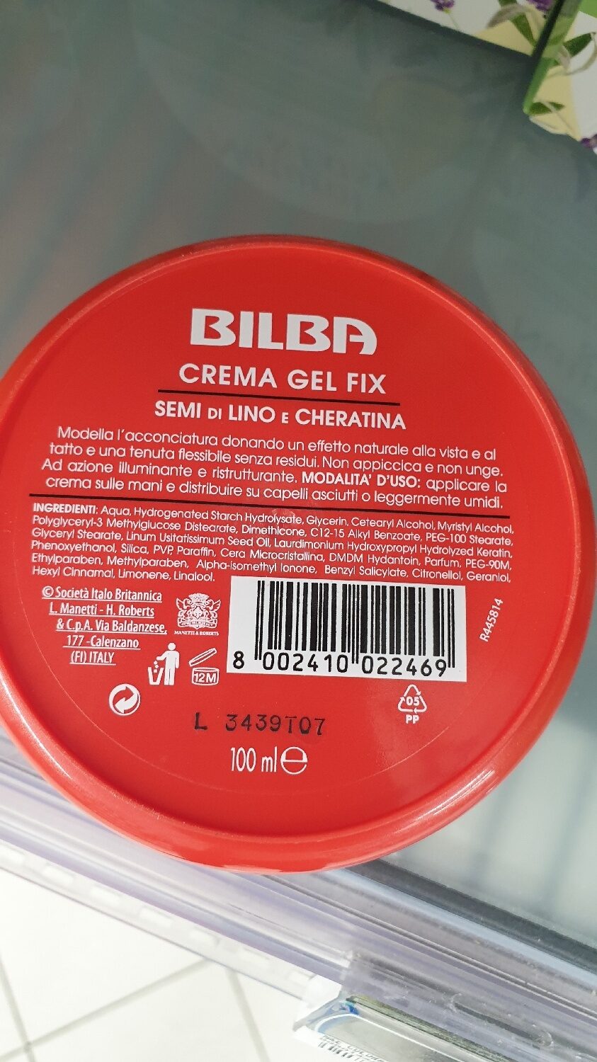 Crema gelato fix semi di lino e cheratina - Ingredients - xx