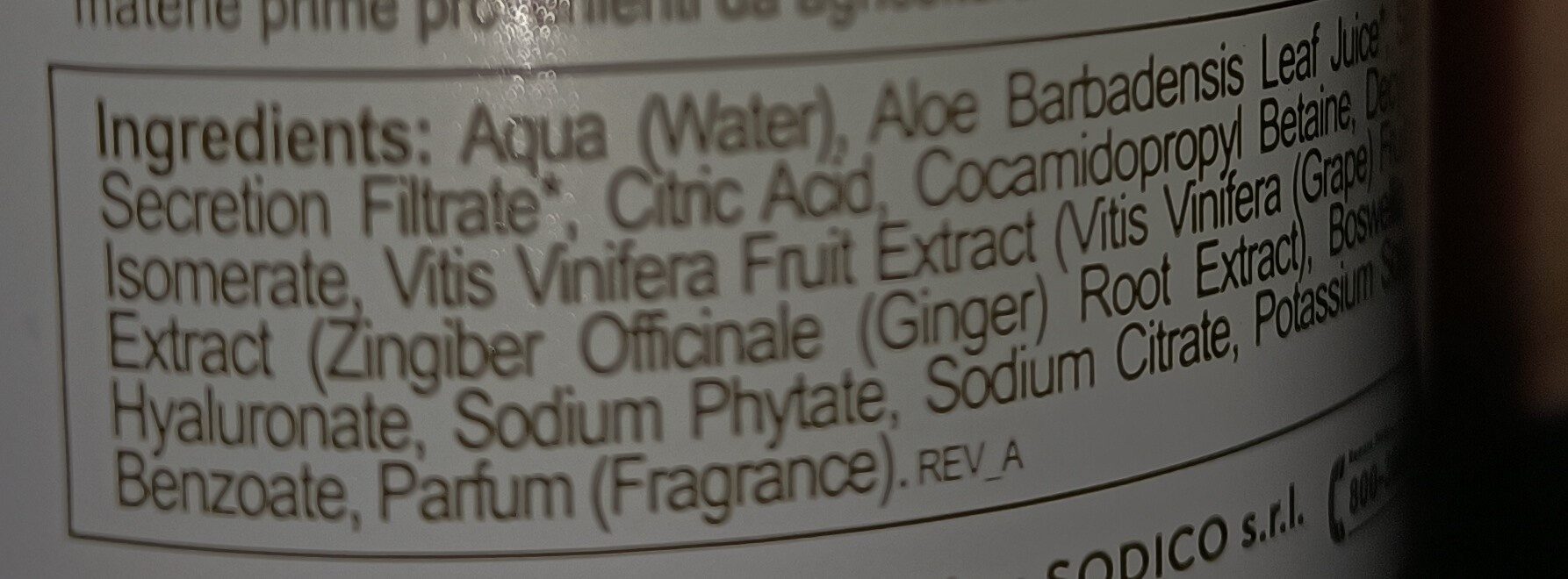 mousse detergente (bio organic) - Ingredients - en