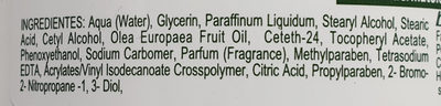 Olive oil moisturizing body cream - Ingredients - de