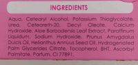 Crema depilatoria facial - Ingredients - en