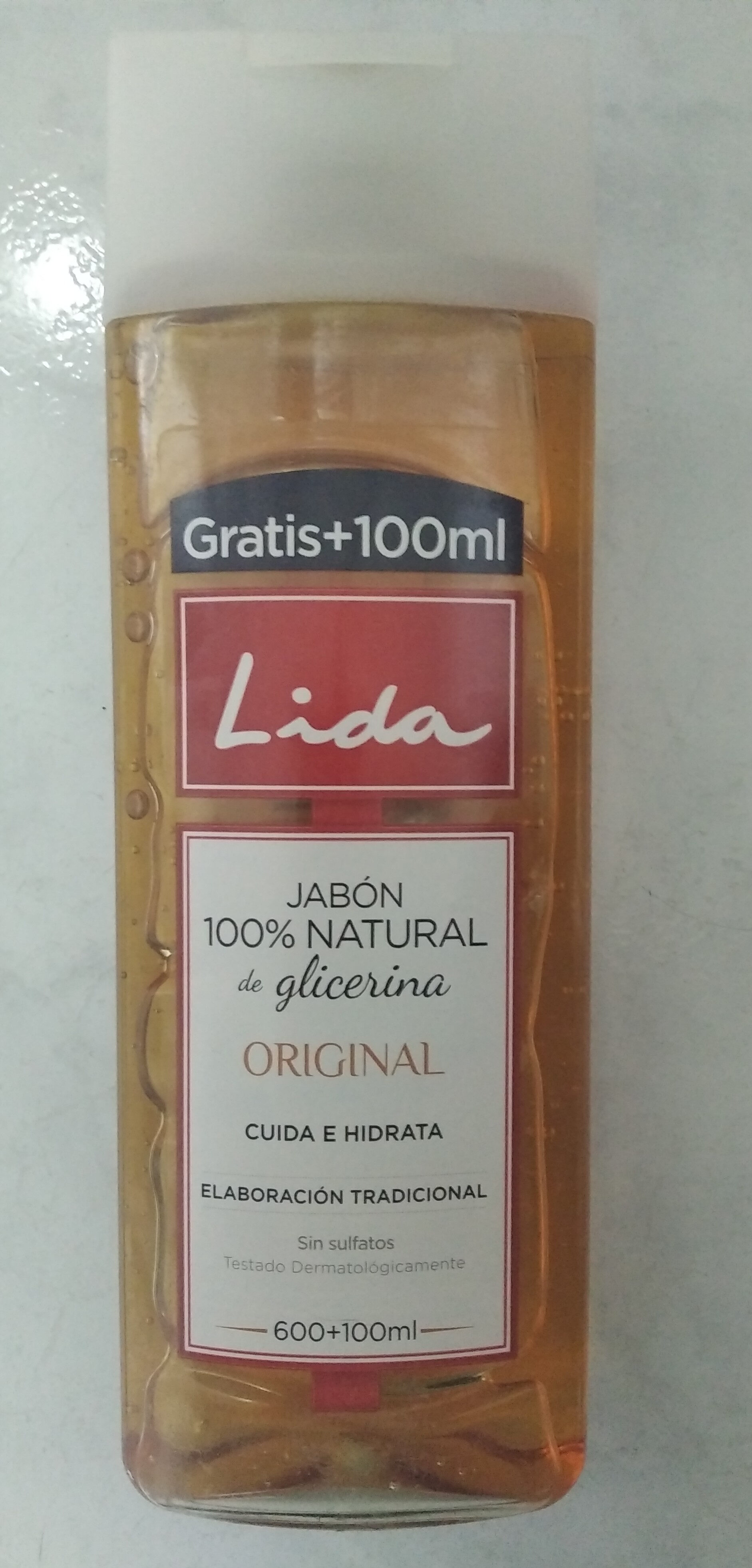 Jabón 100% natural de glicerina - Lida - 700 ml