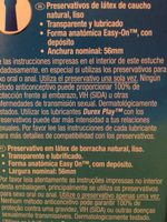Durex Preservativos Natural Comfort - Inhaltsstoffe - fr