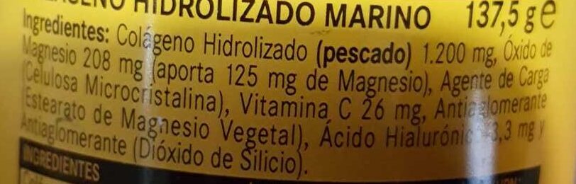 Colageno Hidrolizado Marino - Ingredients - fr
