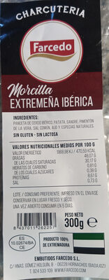 Morcilla Extremeña Ibérica. - Produit