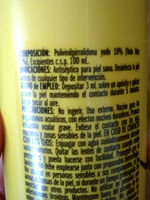 Povidona iodada 10% unnia - Ingredients - en