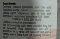 Super Collagen beauty direct  BIOTIN - Ingredientes - en