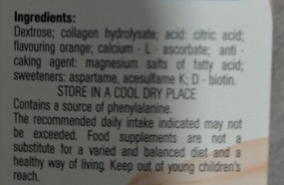 Super Collagen beauty direct  BIOTIN - Ingredients