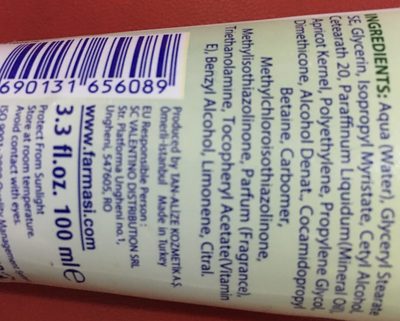 Farmasi Face Scrub, Lime, - Ingredients - fr