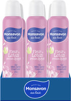 Monsavon Déodorant Femme Spray Pierre d'Alun Lait & Fleur de Lotus 6X200ML(dont 2 offerts) - Product - fr