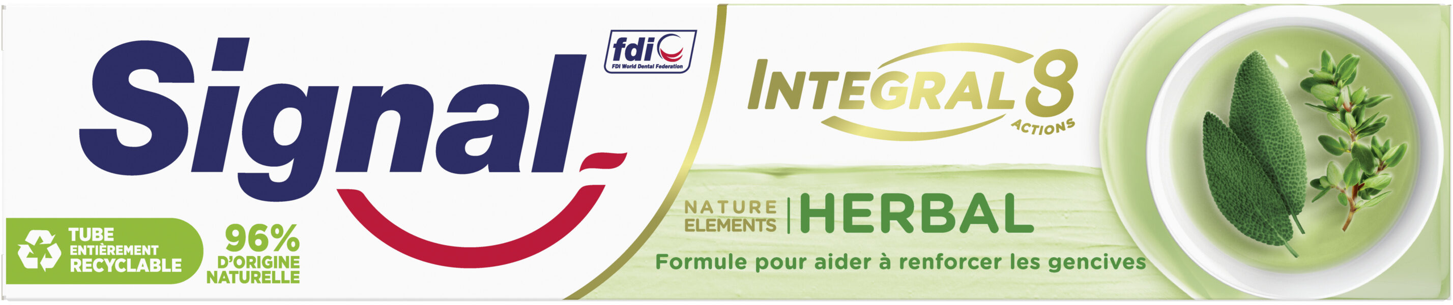 SIGNAL Dentifrice Integral 8 Nature Elements Herbal 75ml - Product - fr