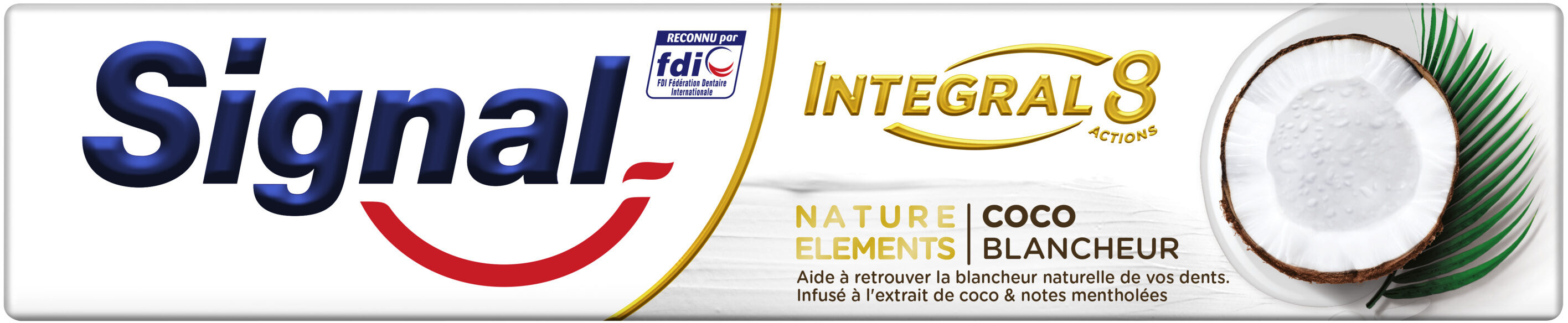 Signal Integral 8 Dentifrice Blancheur Nature Elements Coco Blancheur - Produit - fr