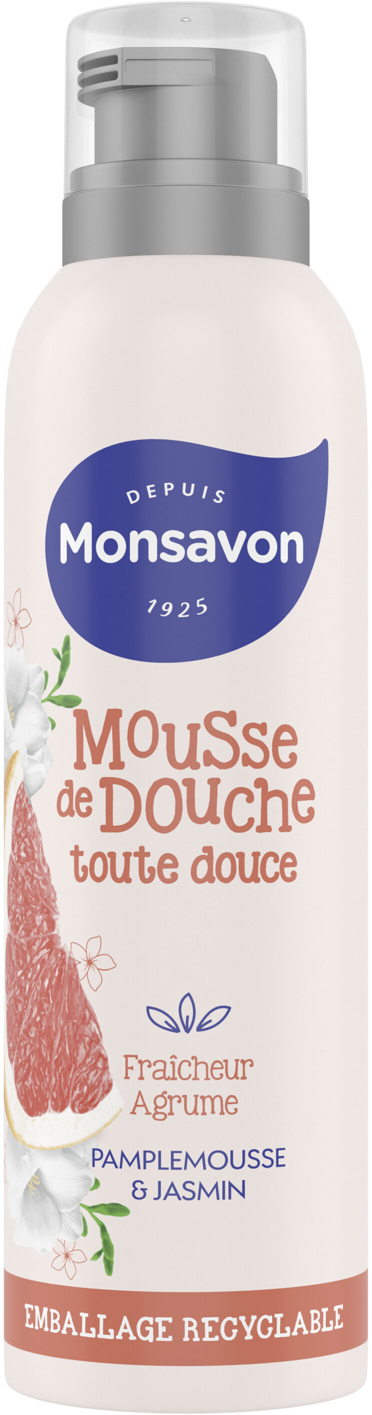 Monsavon Gel Douche Mousse Fraîcheur Agrume Pamplemousse & Jasmin 200ml - Product - fr