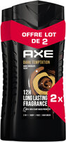 Axe Gel Douche Homme Dark Temptation 12h Parfum Frais 2x400ml - Tuote - fr